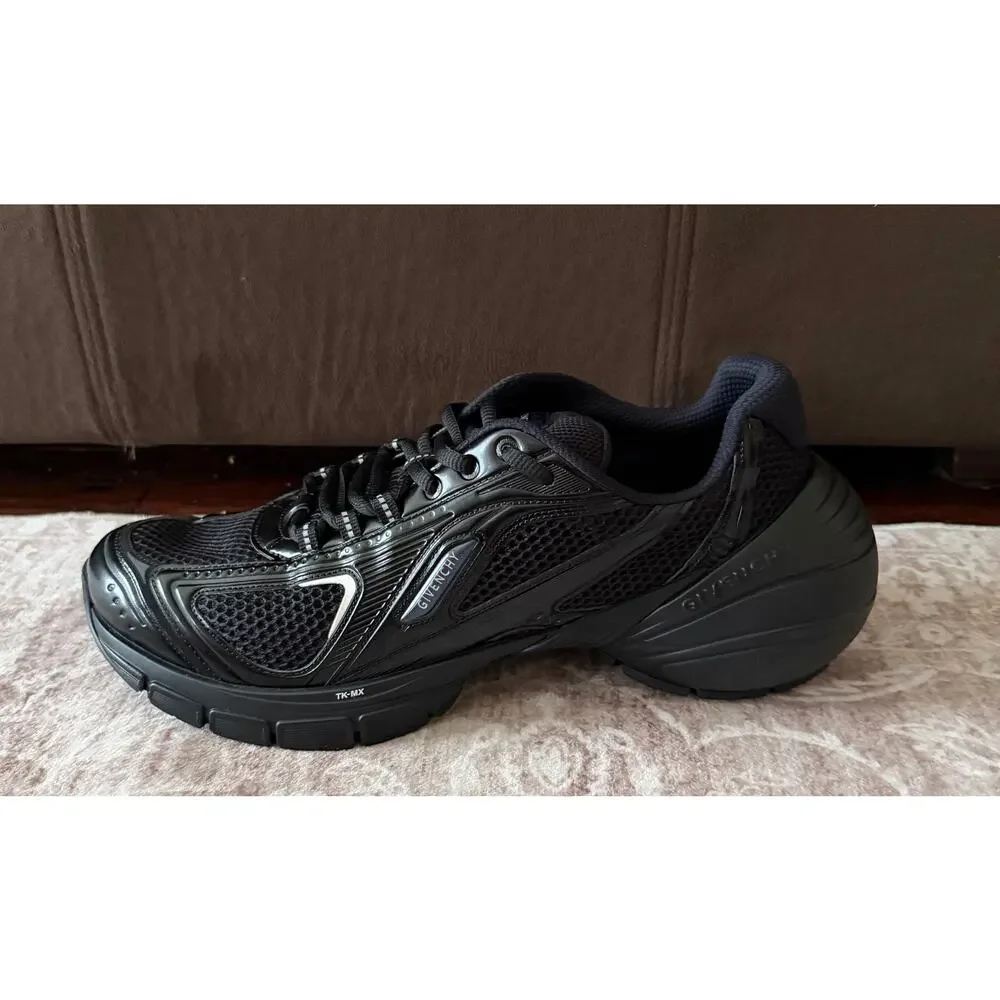 $1,025 NIB Givenchy TK-MX Runner Black Low Top Sneakers Shoes Leather 46(13)